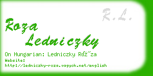 roza ledniczky business card